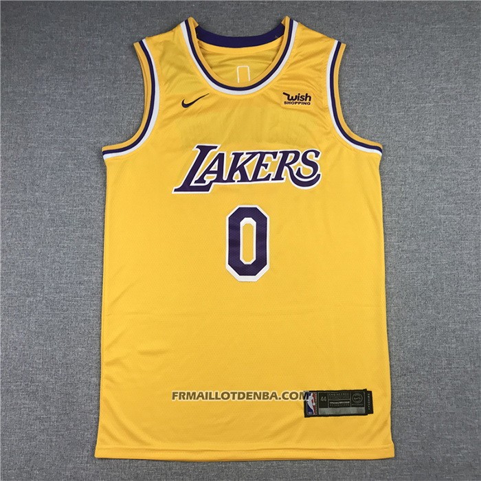 Maillot Los Angeles Lakers Russell Westbrook NO 0 Icon 2020 Jaune